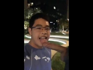 luke truong sucking dick in public